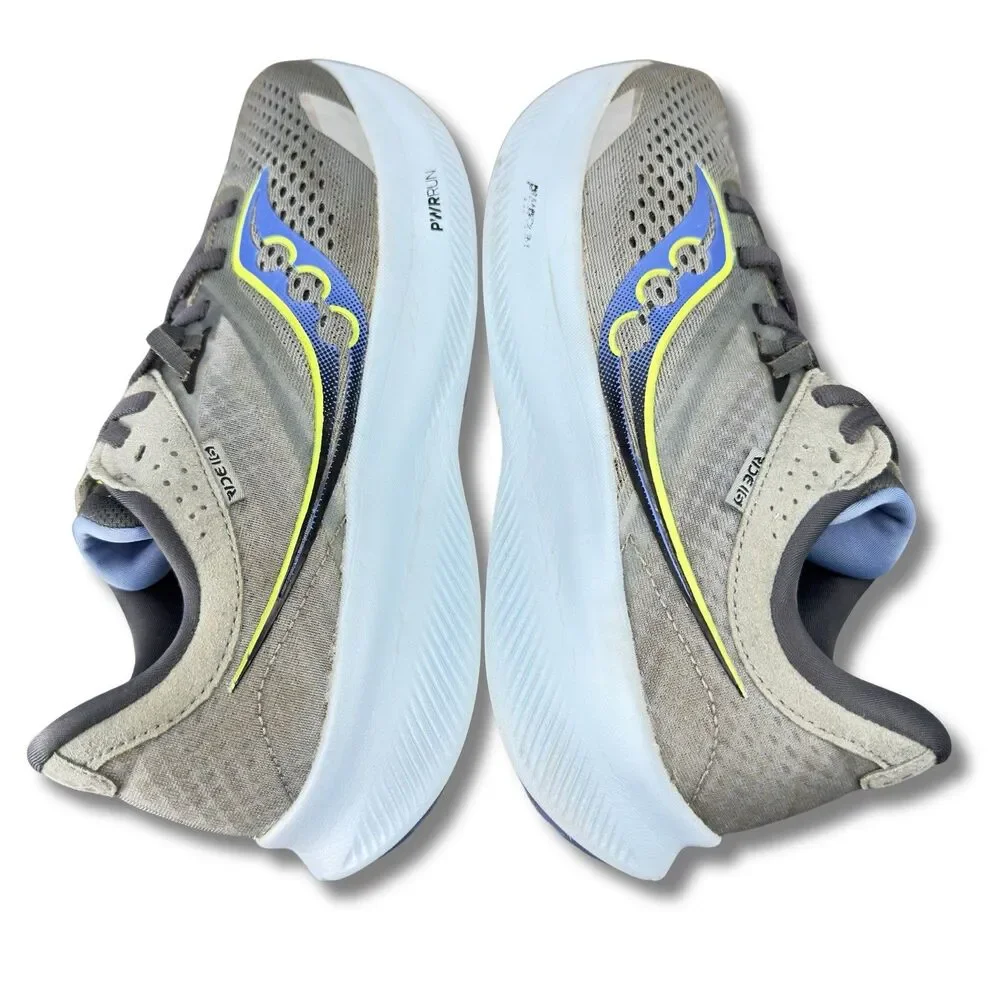 Saucony Ride 16 Sneakers Running Shoes Wmn 8.5 Fossil/Pool Lightweight S10830-15